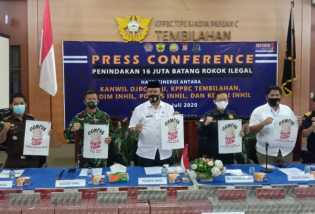 Batang Rokok Ilegal Inhil Capai Rp7,1 Miliar
