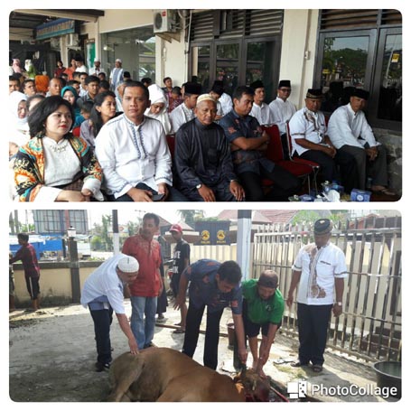 Polres Inhil Berkurban Tiga Ekor Sapi 