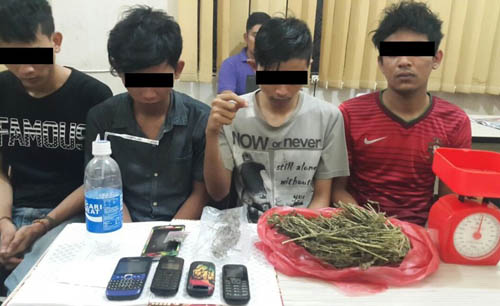 Polresta Pekanbaru Gerebek 4 Mahasiswa Lagi Pesta Narkoba