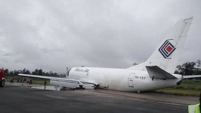 Pesawat Trigana Tergelincir, Bandara Wamena Ditutup