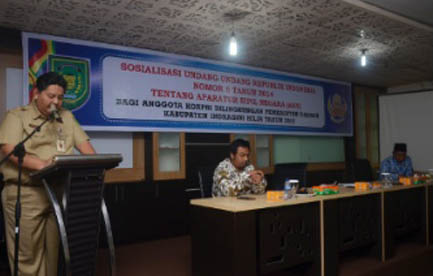 Wujudkan ASN Profesional, DP Korpri Inhil Sosialisasikan UU No.5/2014