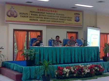 Polres Rohul Sosialisasikan Sistem PAM Pilkada Serentak 2015