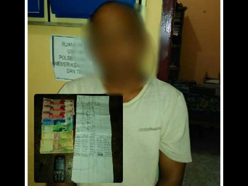 Lagi Asyik Rekap Nomor Togel, Gaek di Lubuk Dalam Siak Kaget Digrebek Polisi