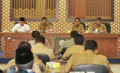 Rapat Akhir MTQ Siak, Wabup Alfedri Ingatkan Semua Pihak Saling Koordinasi 