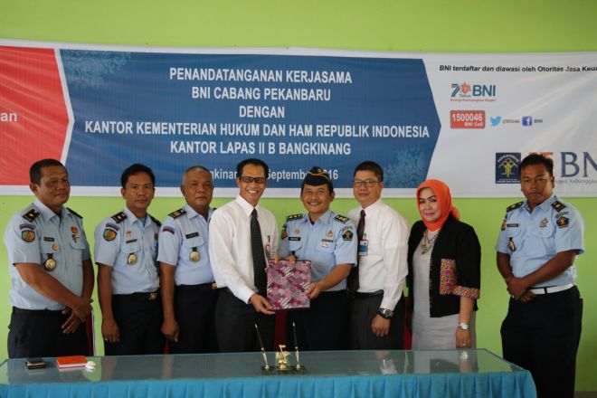 Kurangi Peredaran Uang Tunai, BNI Jalin Kerjasama dengan Lapas Bangkinang 