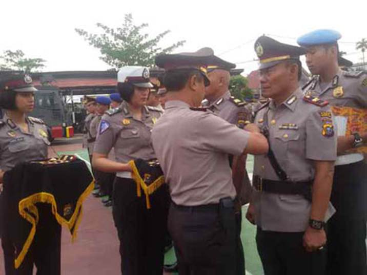 Kapolres Inhil Lantik 7 Kapolsek dan 3 Kepala Satuan 
