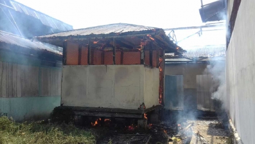 Waduh, Bekas SMAN 1 Tembilahan Kembali Terbakar 
