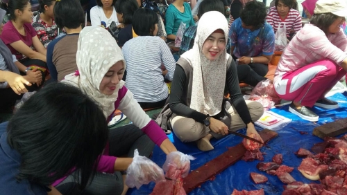 Hari Raya Idul Adha 1437 H, Polres Kuansing Kurban 14 Sapi dan 7 Kambing