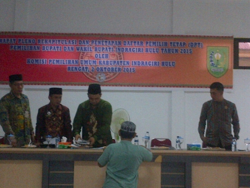 KPU Inhu Sahkan DPT, 250 Pemilih Disetiap Kecamatan Tereliminasi. 