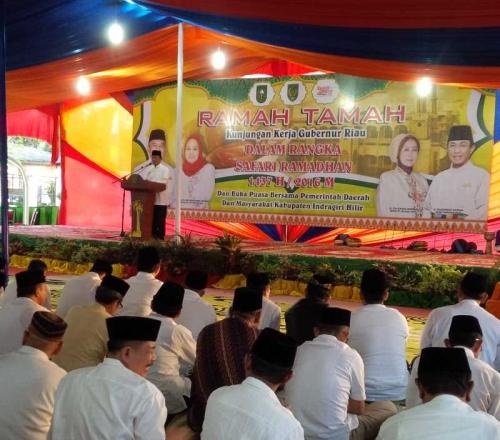 Buka Puasa Bersama Gubri, Bupati Sampaikan Kondisi Infrastruktur di Inhil