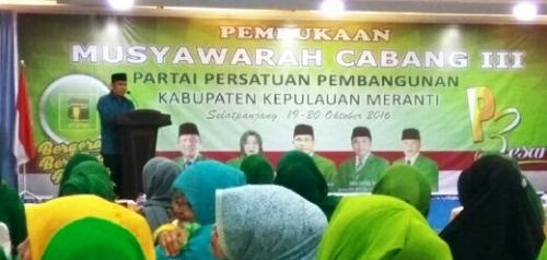 Buka Muscab ke-III DPC PPP Kepulauan Meranti, Rusli Effendi: Bermusyawarahlah dengan Demokratis 