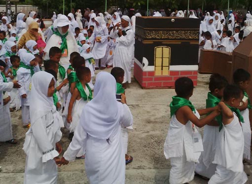 385 Anak RA di Bengkalis Semangat Mengikuti Manasik Haji