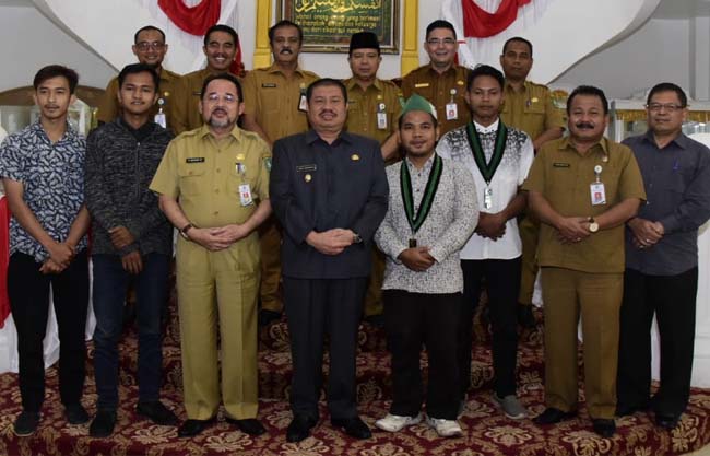 Silaturrahmi HMI Bengkalis, Bupati Amril Mukminin Dukung Latihan Kader Nasional