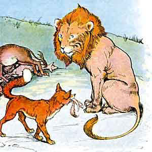 Keledai, Rubah, dan Singa