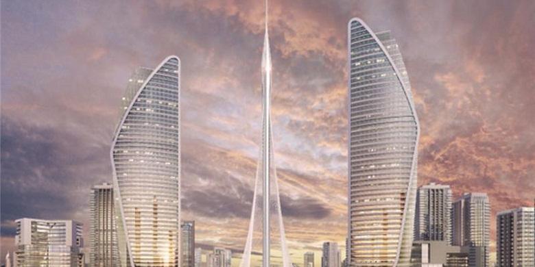 100 Meter Lebih Tinggi dari Burj Khalifa, The Tower Jalani Tes Angin