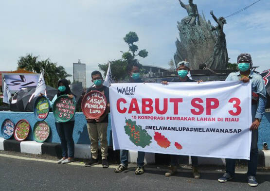 Aktivis Lingkungan Kembali Demo Tuntut Pencabutan SP3 Kasus Pembakaran Lahan 