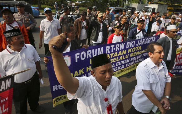 Forum RT/RW Demo Ahok karena Difitnah Ambil Jatah Uang Sampah 