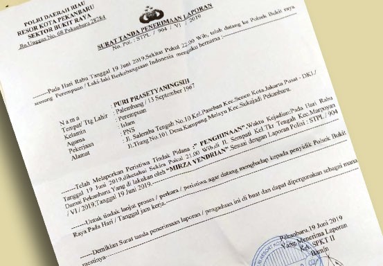 Ludahi ASN Kementerian Pariwisata, Lurah Sungai Ukai Dilaporkan ke Polisi 