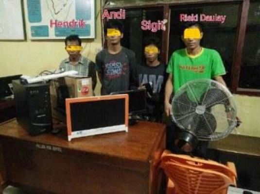4 Spseisalis Pencuri Rumah di Inhu Diringkus