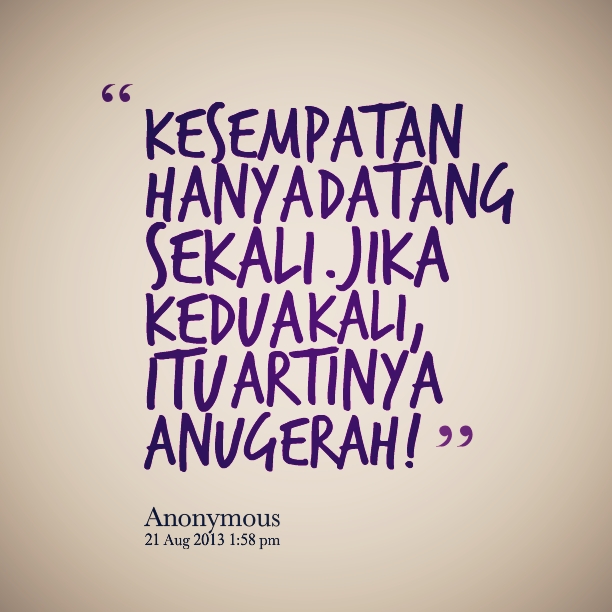 ANUGERAH KESEMPATAN KEDUA