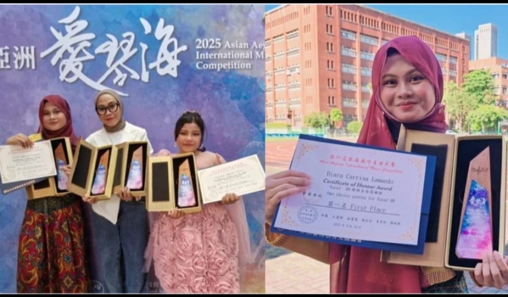 Diara Carrisa Lamando, dari Juara Harapan ke Puncak Asia: Raih First Place di '2025 Asian Aegan International Music Competition' Taiwan 