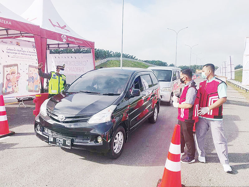 45 Kendaraan Dipaksa Putar Balik Ruas tol Pekanbaru-Dumai