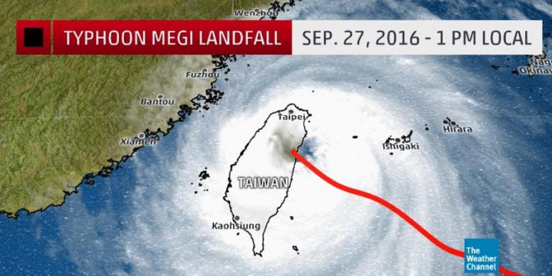 Topan Megi Menerjang China Setelah Menewaskan Empat Orang di Taiwan
