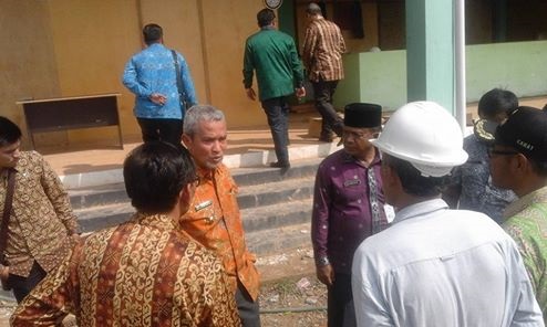 Said Hasyim Tinjau Proyek Lanjutan Pasar Modern Selatpanjang