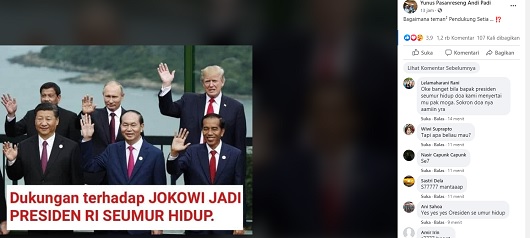 Pemimpin Dunia Dukung Jokowi Jadi Presiden Seumur Hidup? Simak Faktanya 