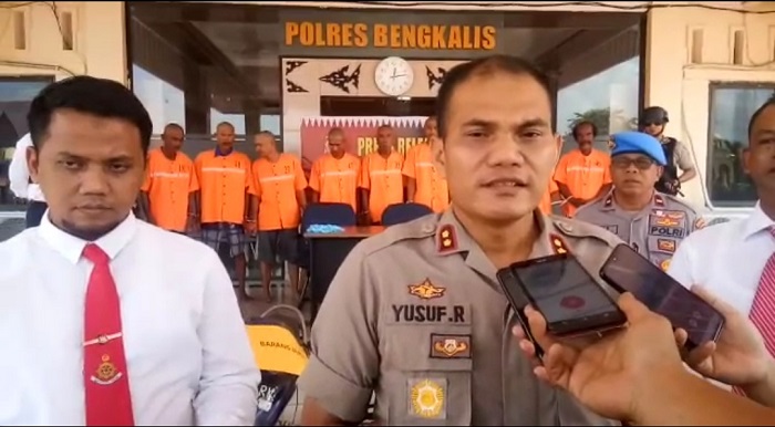 Rambah hutan di pulau Rupat, Sembilan orang pelaku ditetapkan sebagai Tersangka 