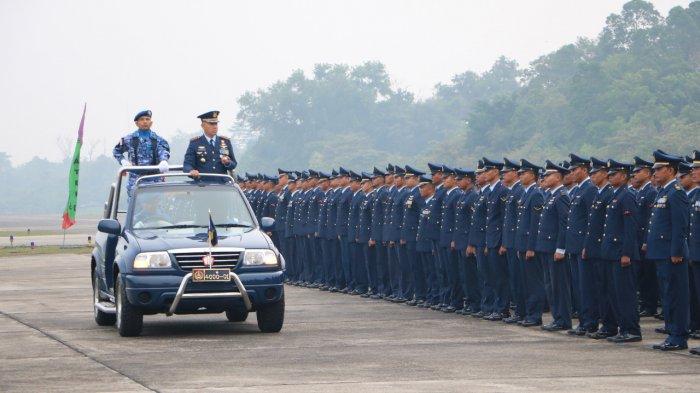 Peringatan HUT TNI AU Ke-73 Secara Sederhana di Lanud Roesmin Nurjadin Pekanbaru 