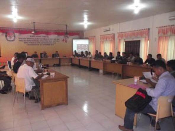 KPU Rohil dan Tim Pemenangan Paslon Bahas Kampanye dan Plenokan DPS 