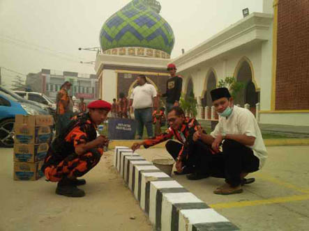 MPC PP Pelalawan Gelar Bhakti Sosial di Masjid Raya Al-muttaqin 