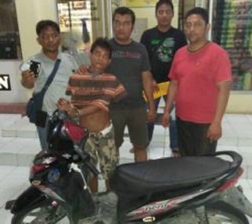 Curi Motor di Siak, Ditangkap di Inhu 