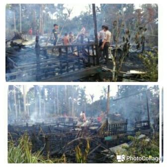 Dua Rumah di Kecamatan Gaung, Inhil Ludes Terbakar 