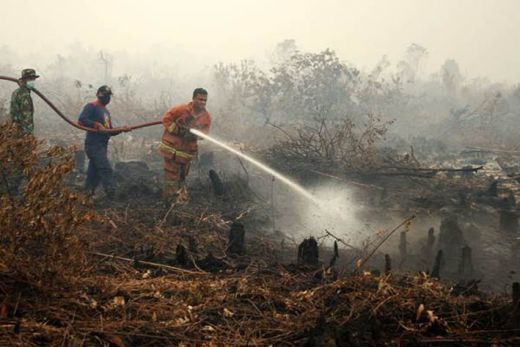 Tak Ada Libur, Lebaran Pun Satgas Siaga Karlahut Tetap Berjibaku Padamkan Api 
