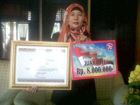 SMAN 3 Mandau Terbersih Ketiga se-Kabupaten Bengkalis 