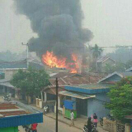 Kebakaran Hanguskan Dua Rumah di Tembilahan Hulu