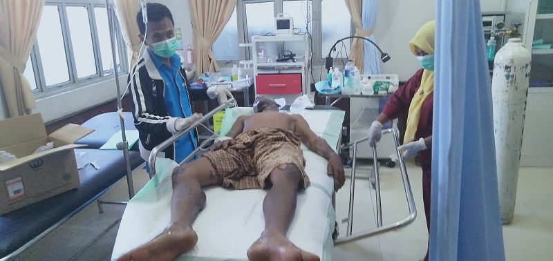 Demo Di PT Diamon, Dua Warga Darussalam, Rohil, Terbakar 
