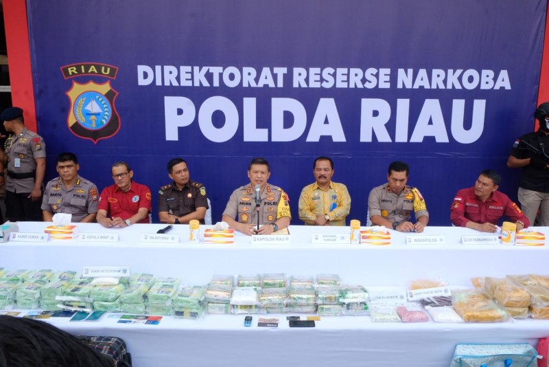 Polda Riau Amankan 62 Kilo Gram Sabu Dalam 3 Hari 