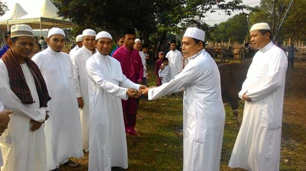 Masjid Agung Madani Potong 5 Sapi, 230 Sapi Lagi Dibagikan ke Desa 