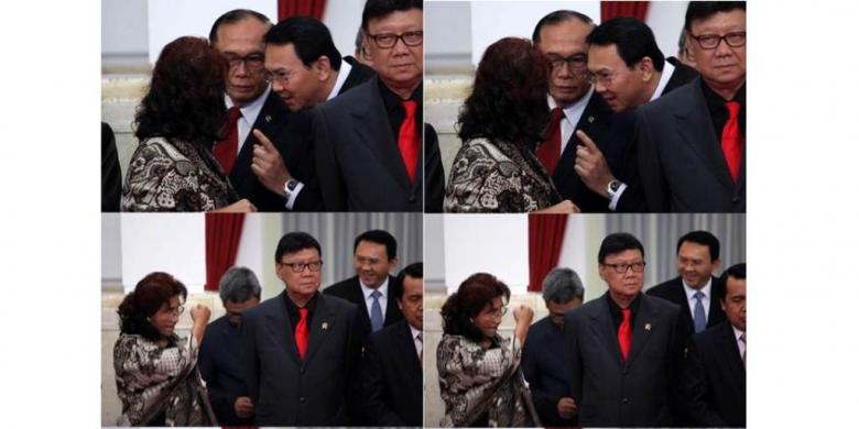 Kepalan Tinju Menteri Susi untuk Gubernur Ahok... 