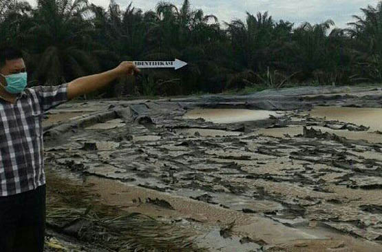 Polres Rohul Selidiki Kolam Penampung Gas PLTBG Meledak