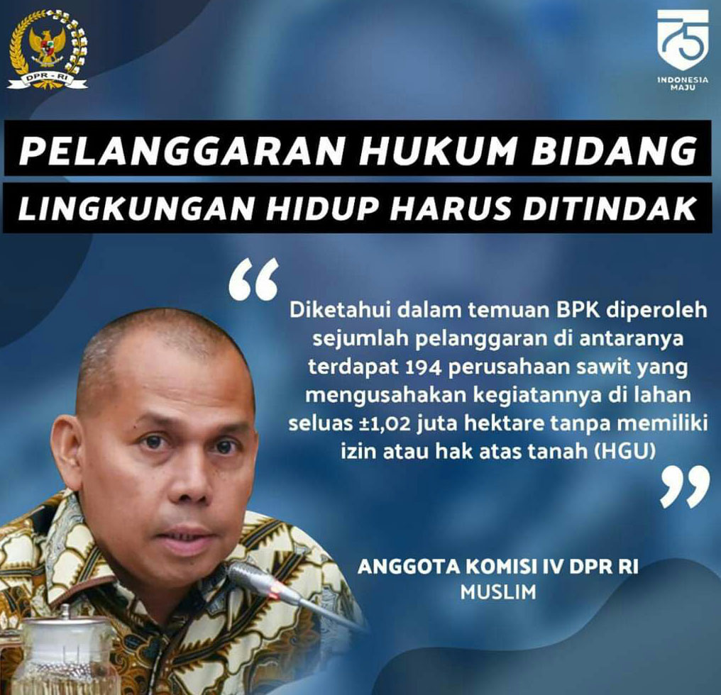 Pelanggaran Hukum Bidang Lingkungan Hidup Harus Ditindak