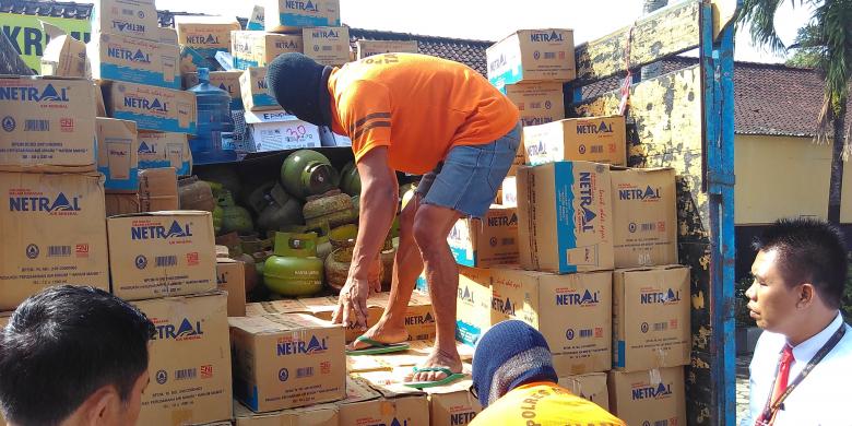 Polres Mataram Gagalkan Penyelundupan 400 Tabung Gas 3 Kilogram 