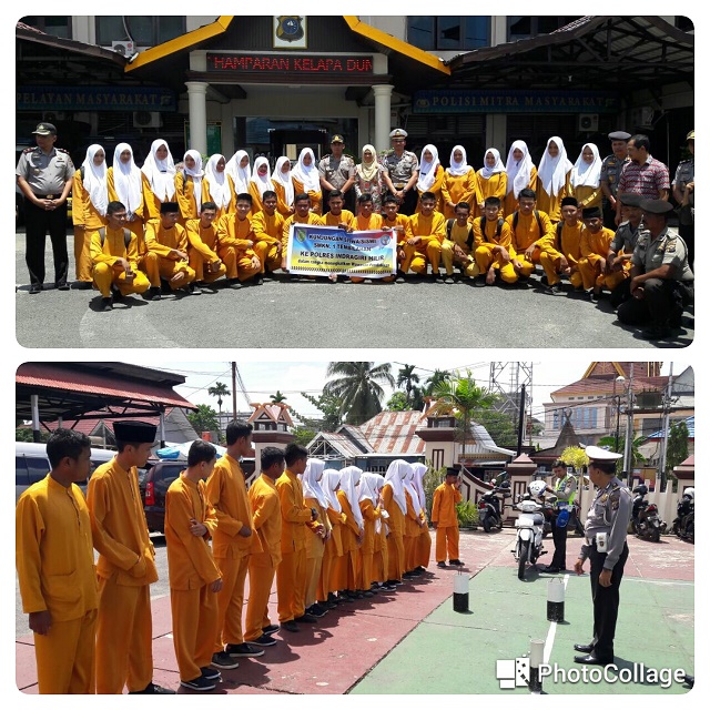 Melihat Langsung Pelayanan Kepolisian, Siswa SMKN 1 Tembilahan Kunjungi Mapolres Inhil