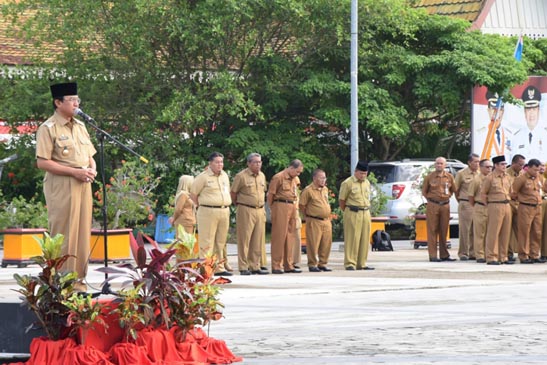 Apel Bersama, Bupati Inhil Minta Seluru Aparatur Pacu Pelaksanaan Program 2016 