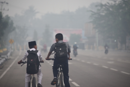 Kabut Asap di Bengkalis Makin Parah