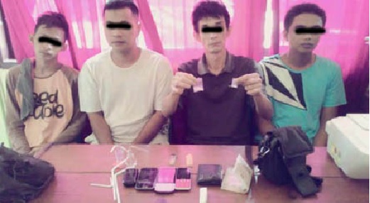 Gunakan Sabu, 4 Warga Lirik Inhu Ditangkap Polisi 