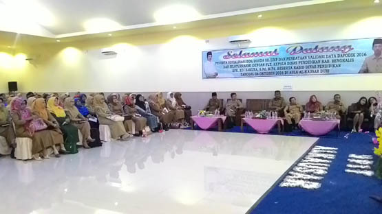Disdik Bengkalis Taja Sosialisasi BOS, BOSDA dan Validasi Data Deposit 2016 